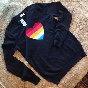 NWT GAP  Rainbow Heart crew XS